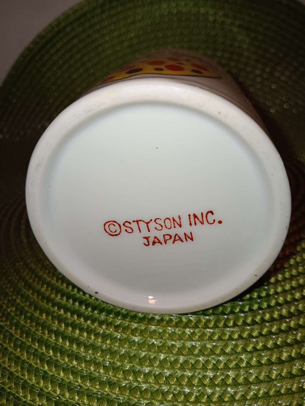 Vintage Styson Inc. Mid-Century Pop Art Ceramic Cruet (Missing Stopper) - Picture 3 of 3